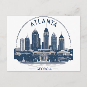 Atlanta Georgia Silhouet Briefkaart