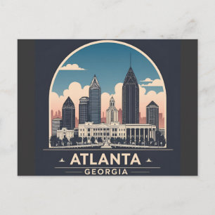 Atlanta Georgia Silhouet Briefkaart