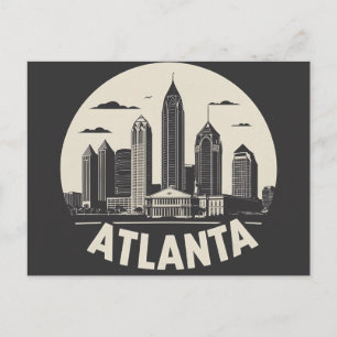 Atlanta Georgia Silhouet Briefkaart