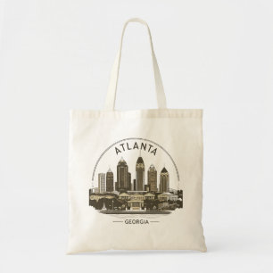 Atlanta Georgia Silhouet Tote Bag