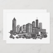 Atlanta Georgia Skyline Art Kaart (Voorkant / Achterkant)