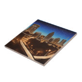 Atlanta Georgia Skyline Blue Starry Evening Tegeltje (Zijkant)