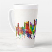Atlanta Georgia Skyline Latte Mok (Linkerhoek)