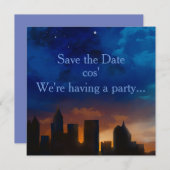 ATLANTA GEORGIA SKYLINE SAVE THE DATE (Voorkant / Achterkant)