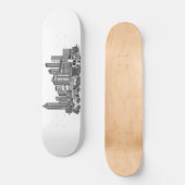 Atlanta Georgia Skyline Skateboard (Voorkant)
