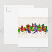 Atlanta Georgia Skyline Uitnodiging Briefkaart (Voorkant / Achterkant)