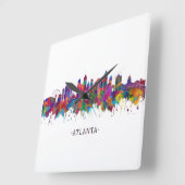 Atlanta Georgia Skyline Vierkante Klok (Hoek)