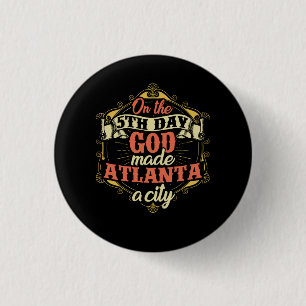 Atlanta Georgia Stad Ronde Button 3,2 Cm