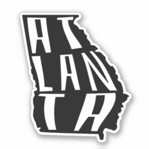Atlanta, Georgia State Outline - Verenigde Staten Sticker