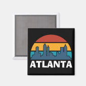 Atlanta Georgia Sunset Cityscape Magneet (Voorkant / Achterkant)