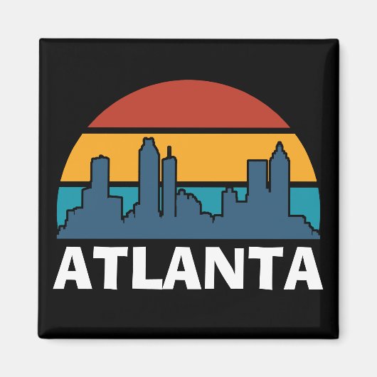 Atlanta Georgia Sunset Cityscape Magneet (Voorkant)