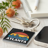 Atlanta Georgia Sunset Cityscape Sleutelhanger (Voorkant Rechts)