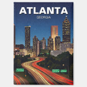 Atlanta Georgia tijdens nachtelijke reizen Magneet (Voorkant)