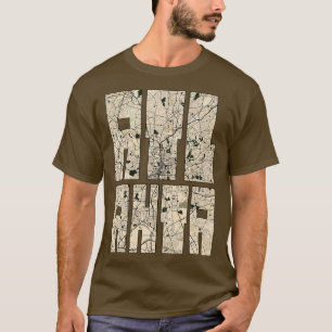 Atlanta Georgia USA Stadsplattegrond Typografie T T-shirt