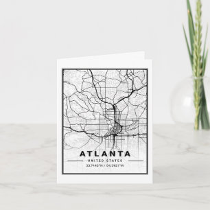 Atlanta Georgia USA Travel City Map Kaart