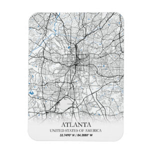 Atlanta Georgia USA Travel City Map Magneet
