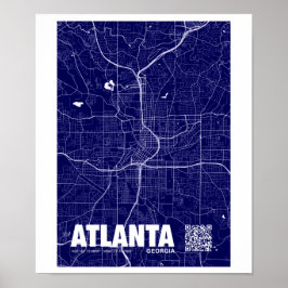 Atlanta, Georgia USA Travel City Map Poster