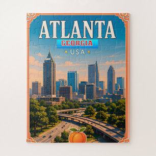 🍑 Atlanta Georgia Vakantieherinnering Legpuzzel