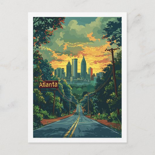 Atlanta Georgia Verenigde Staten Beroemde Reisplaa Briefkaart (Voorkant)
