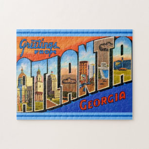 Atlanta Georgia Vintage 11x14 Legpuzzel