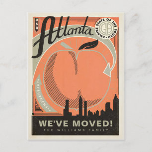 Atlanta, Georgia   We hebben ons verplaatst Uitnodiging Briefkaart