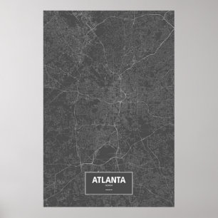 Atlanta, Georgia (zwart wit) Poster