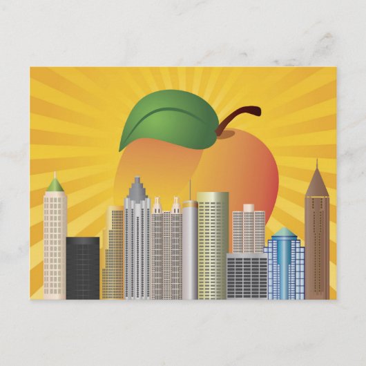 Atlanta Géorgie avec carte postale Peach (Devant)