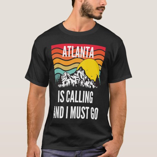 Atlanta Is Calling And I Must Go, Wavy Sunset Desi T-shirt (Voorkant)