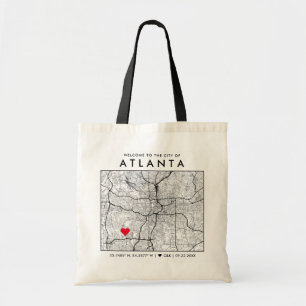 Atlanta Love Locator   Welkom Stadskaartje Tote Bag