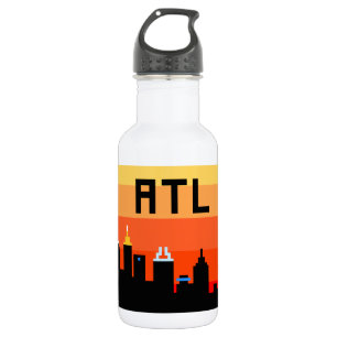 Atlanta met 8 bits Skyline ATL Waterfles