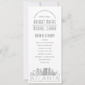 Atlanta | Modern Deco huwelijksprogramma Kaart (Voorkant)