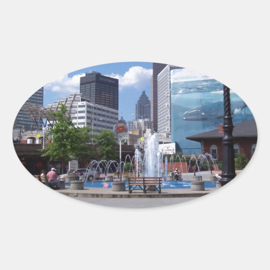 Atlanta Ovale Sticker (Voorkant)