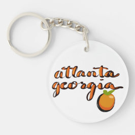 Atlanta Painted Peach souvenir sleutelhanger