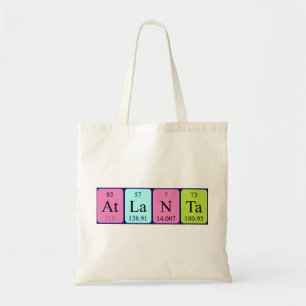Atlanta periodieke lijstnaam canvas tas