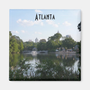 Atlanta Piedmont Park Lake Photo Magnet Georgia Magneet