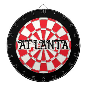 ATLANTA rood zwart en wit Dartbord