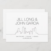 Atlanta Save the Date Kaart (Voorkant / Achterkant)