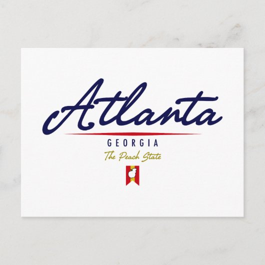 Atlanta Script Briefkaart (Voorkant)