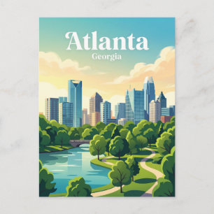 Atlanta Silhouette USA Briefkaart
