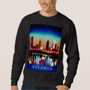 Atlanta Skyline bij nacht met Reflecties Trui