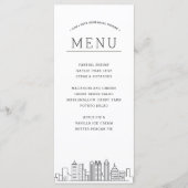 Atlanta Skyline | Huwelijksevenement Diner Menu (Voorkant)