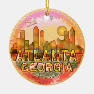 Atlanta Skyline Keramisch Ornament