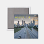 Atlanta Skyline Magnet Magneet (Voorkant / Achterkant)