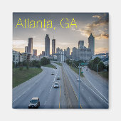 Atlanta Skyline Magnet Magneet (Voorkant)