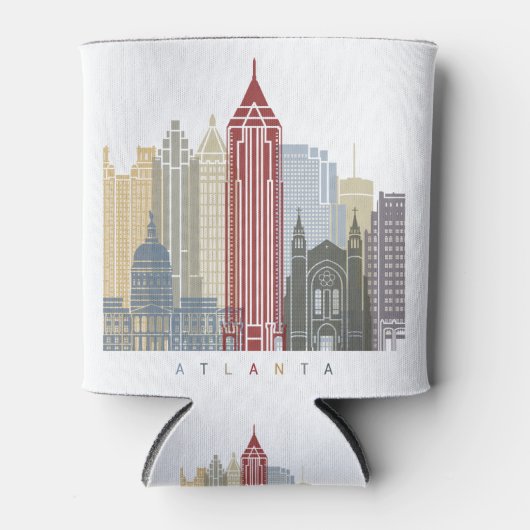 Atlanta skyline poster blikjeskoeler (Voorkant)