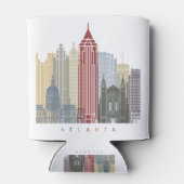 Atlanta skyline poster blikjeskoeler (Achterkant)