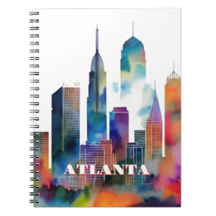 Atlanta Skyline Waterverf Notitieboek