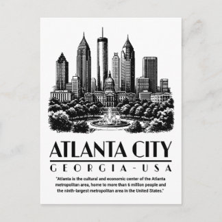 Atlanta Stad Georgia USA Briefkaart