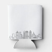 Atlanta Stylized Skyline | Koelbox voor weddenscha Blikjeskoeler (Achterkant)