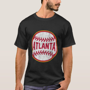 Atlanta T-shirt Baseball Throwback Retro